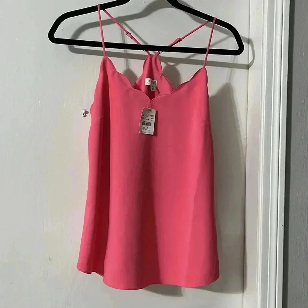 J. crew Scalloped Tank - Pink - Picture 3 of 8
